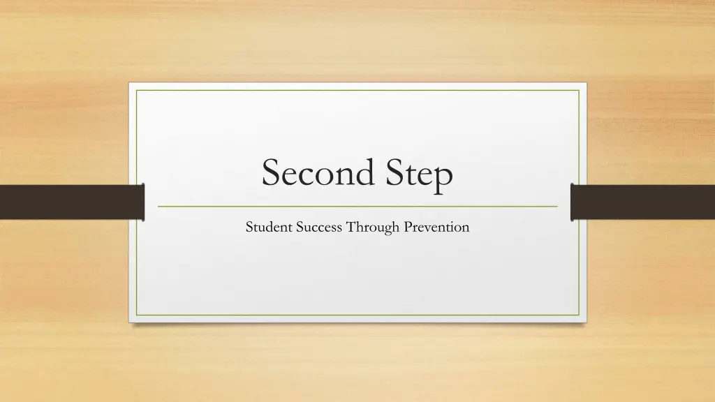 second step