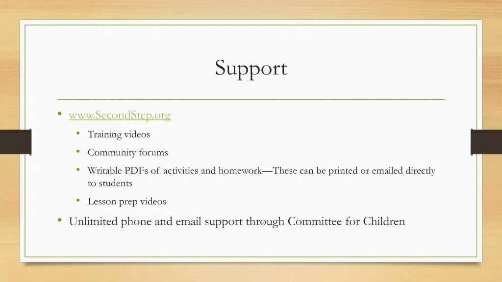 support