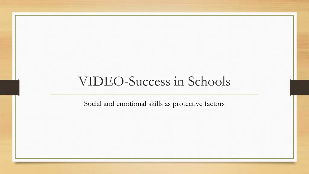 video success in schools