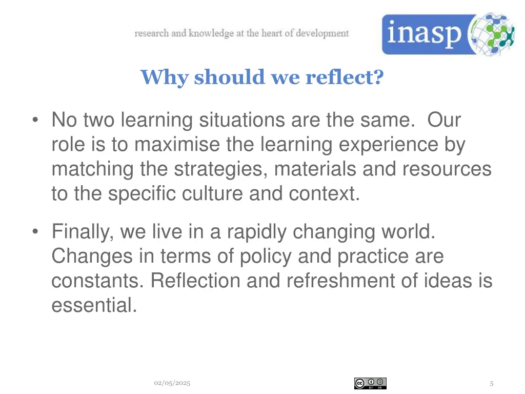 why should we reflect 1