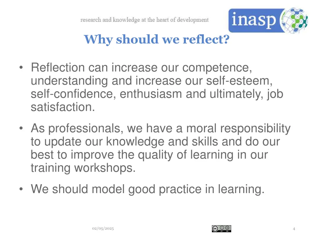 why should we reflect