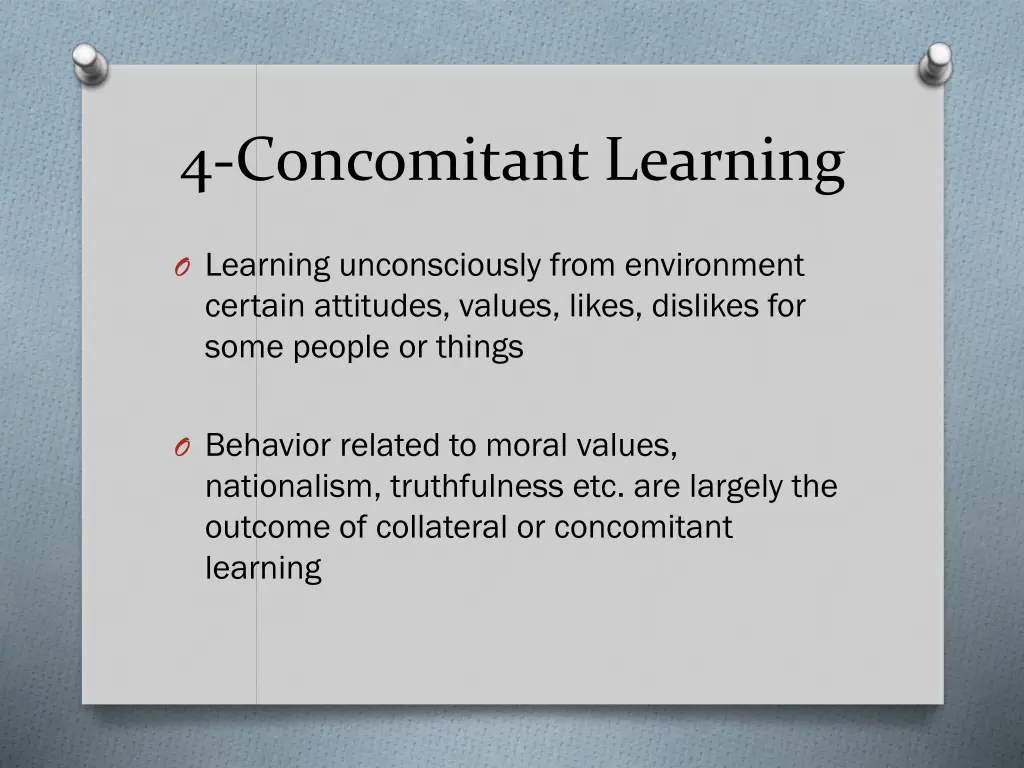 4 concomitant learning