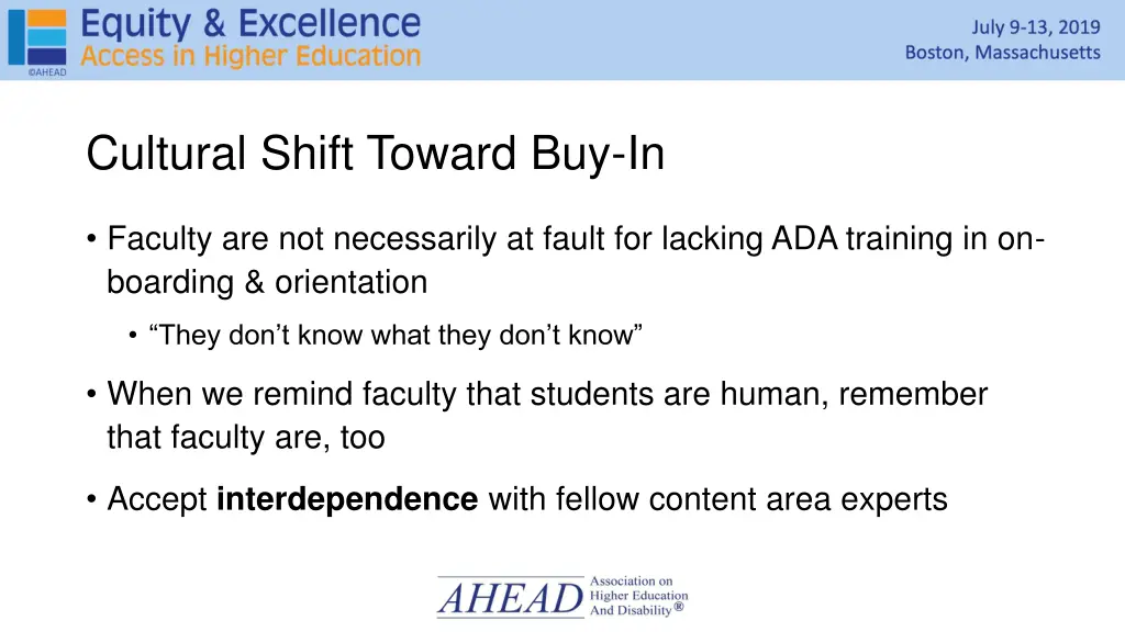 cultural shift toward buy in