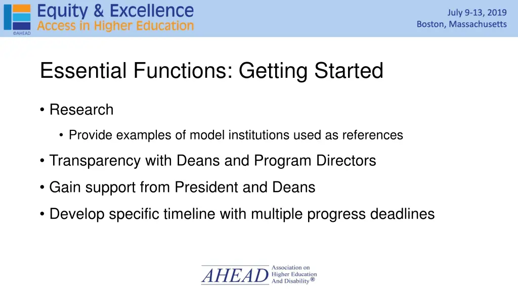 essential functions getting started