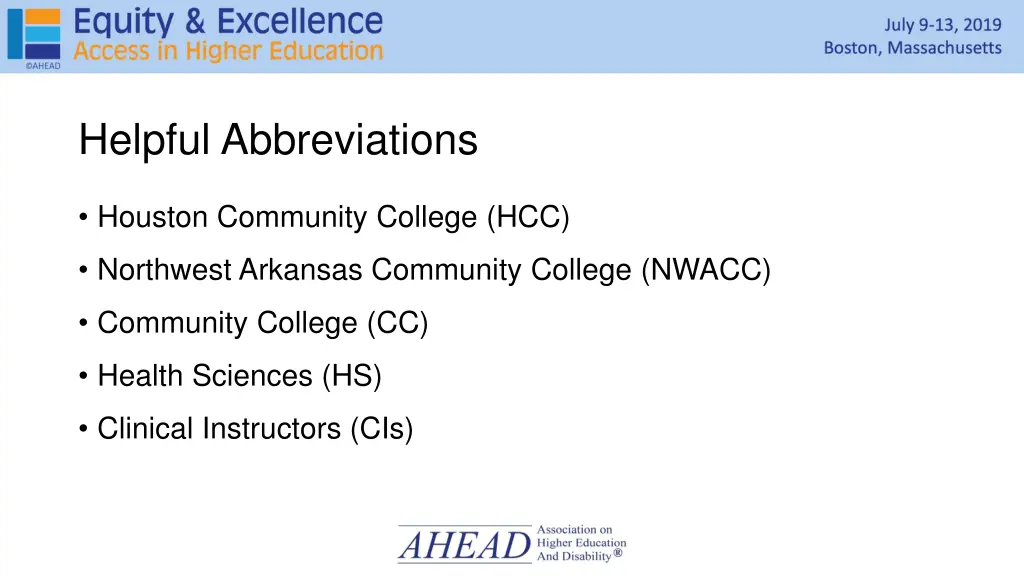 helpful abbreviations