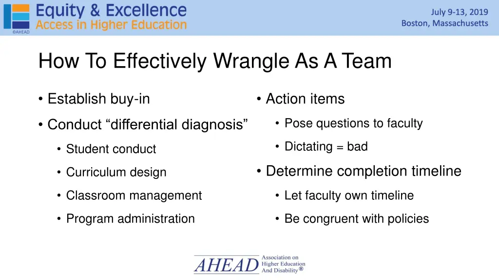 how to effectively wrangle as a team