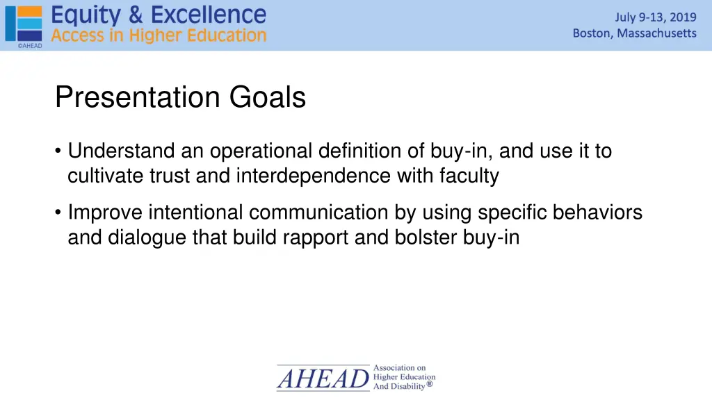 presentation goals