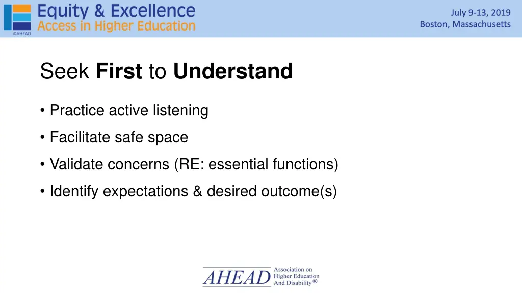 seek first to understand