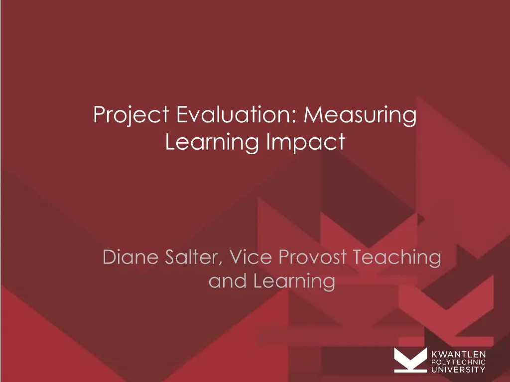 project evaluation measuring learning impact