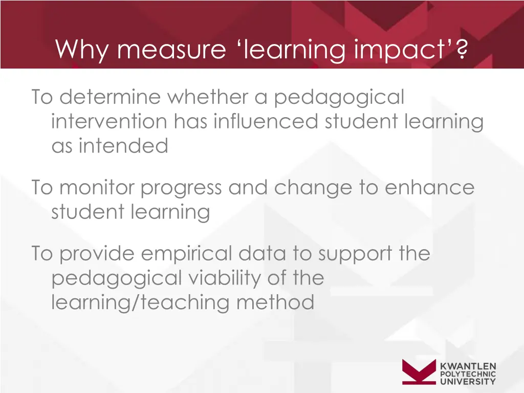 why measure learning impact