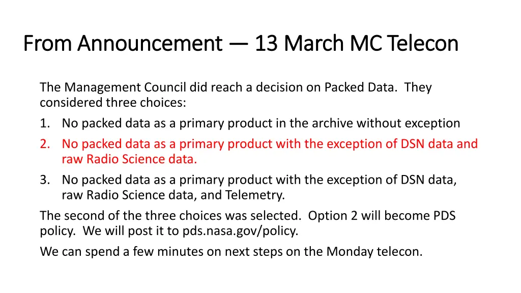 from announcement from announcement