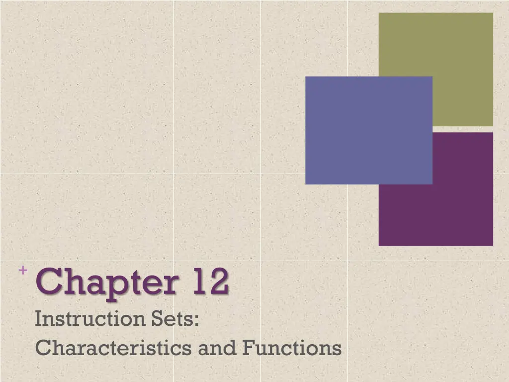 chapter 12 instruction sets characteristics