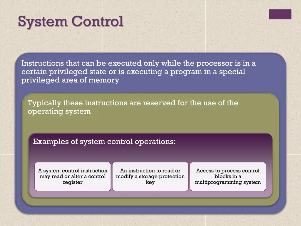 system control
