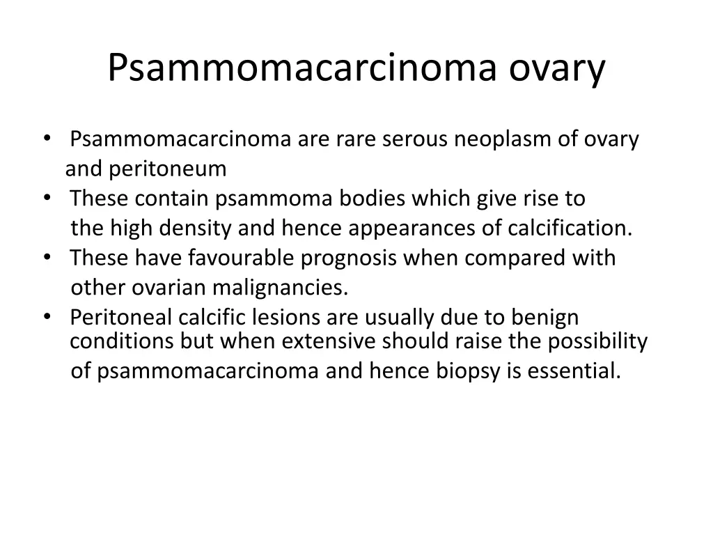 psammomacarcinoma ovary
