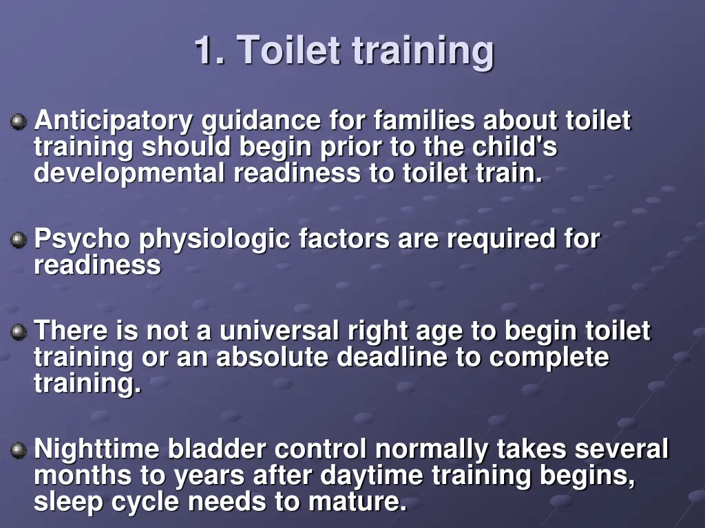 1 toilet training