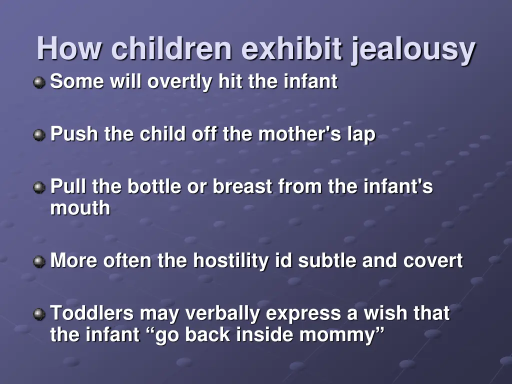 how children exhibit jealousy some will overtly