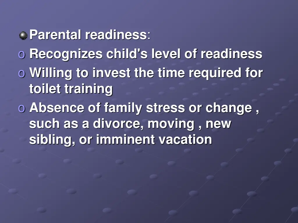 parental readiness o recognizes child s level