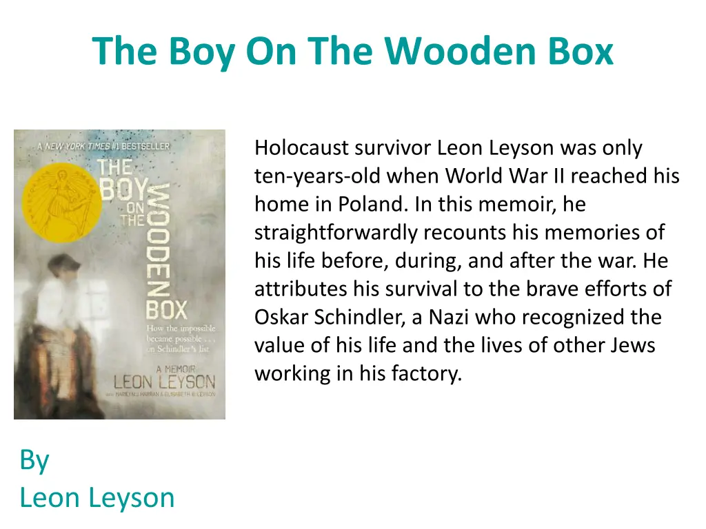 the boy on the wooden box