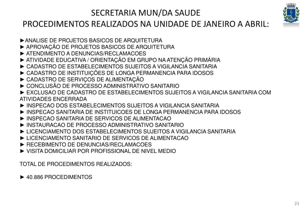 secretaria mun da saude