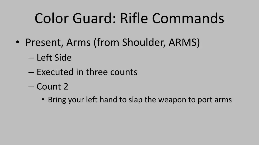 color guard rifle commands 14