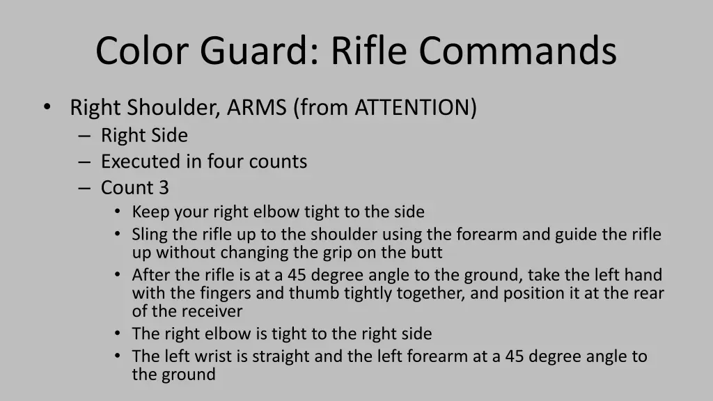 color guard rifle commands 2