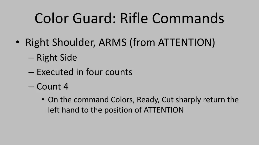 color guard rifle commands 3