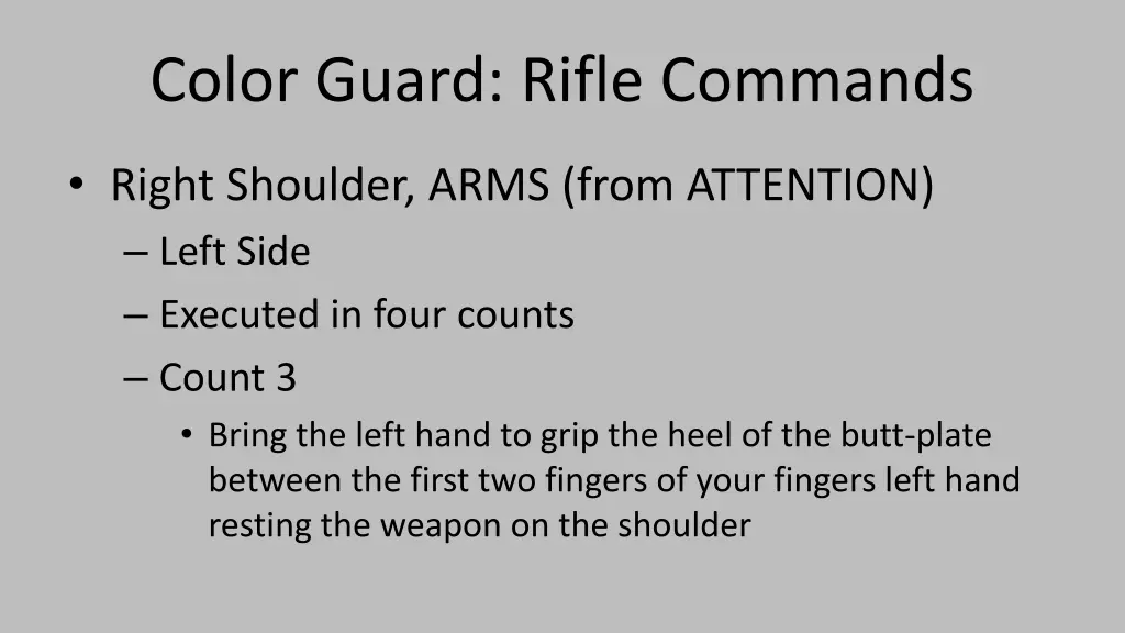 color guard rifle commands 6