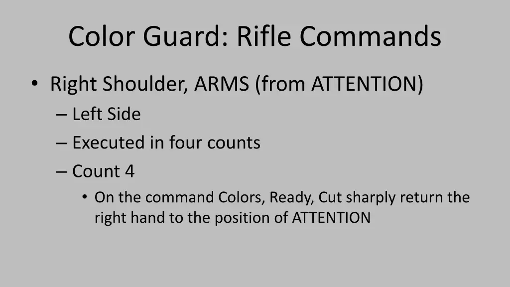 color guard rifle commands 7