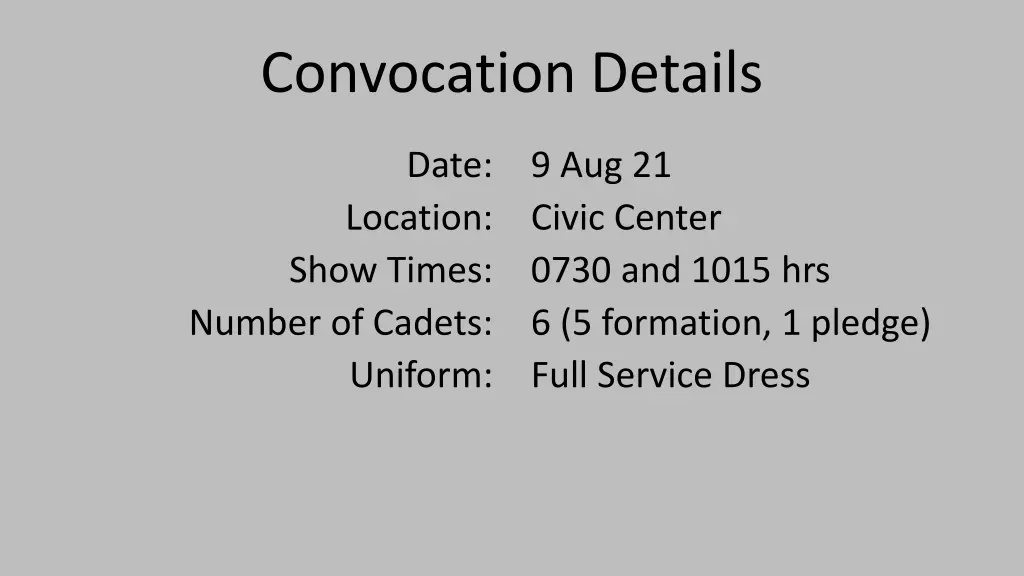convocation details