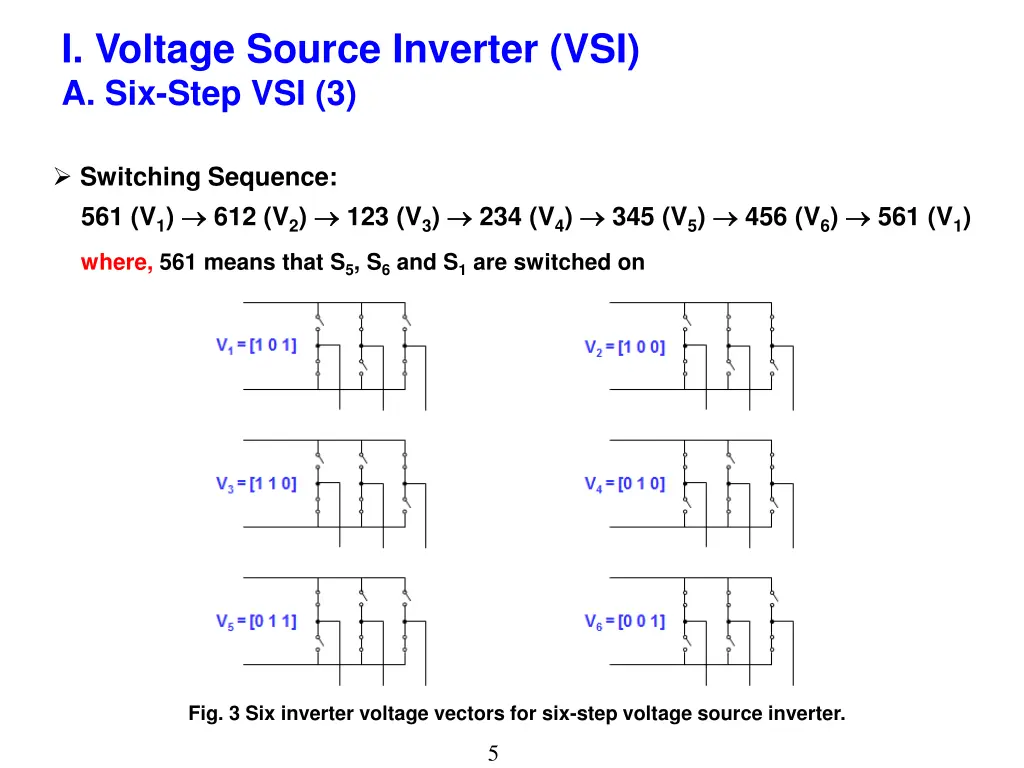 i voltage source inverter vsi a six step vsi 3