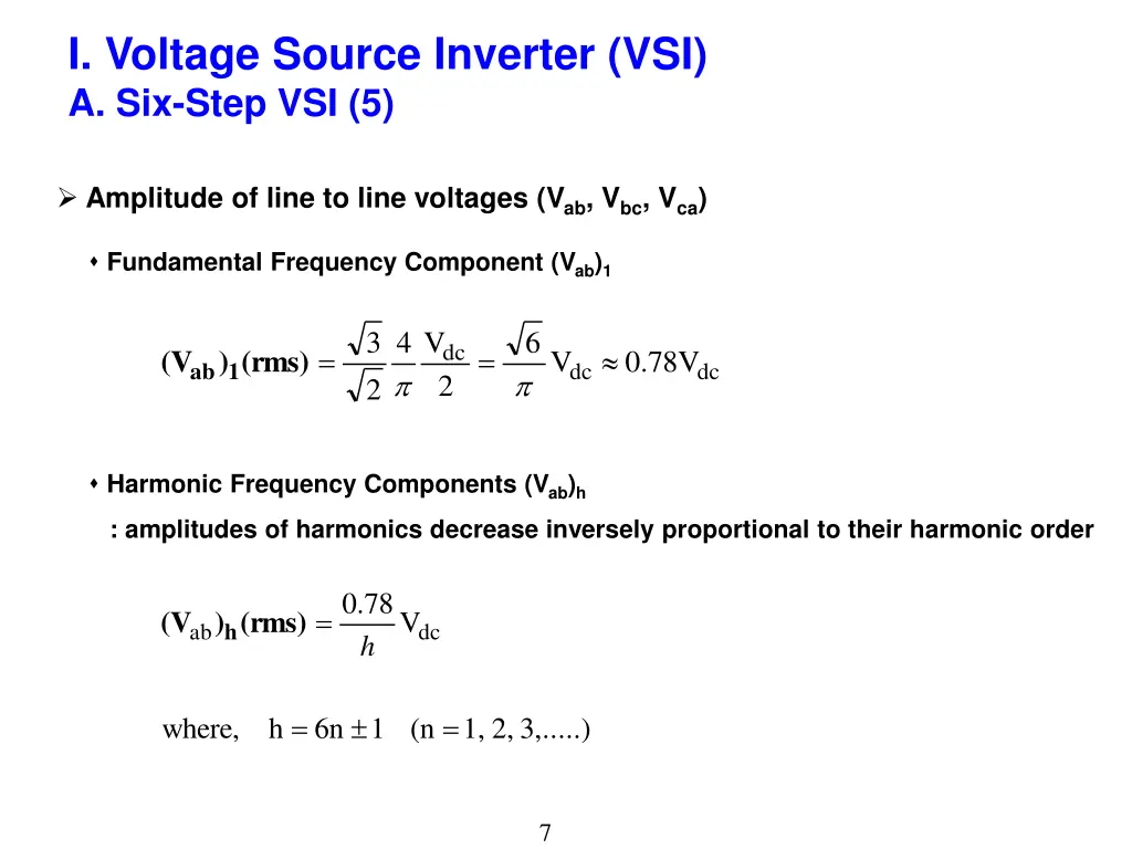 i voltage source inverter vsi a six step vsi 5