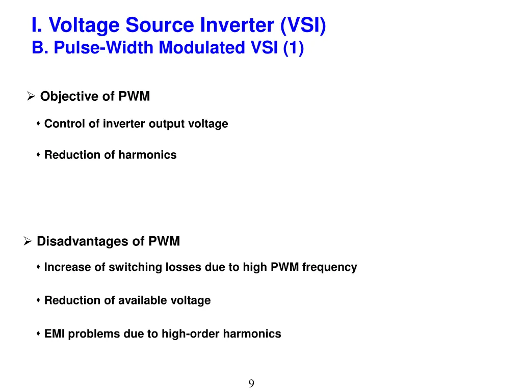 i voltage source inverter vsi b pulse width