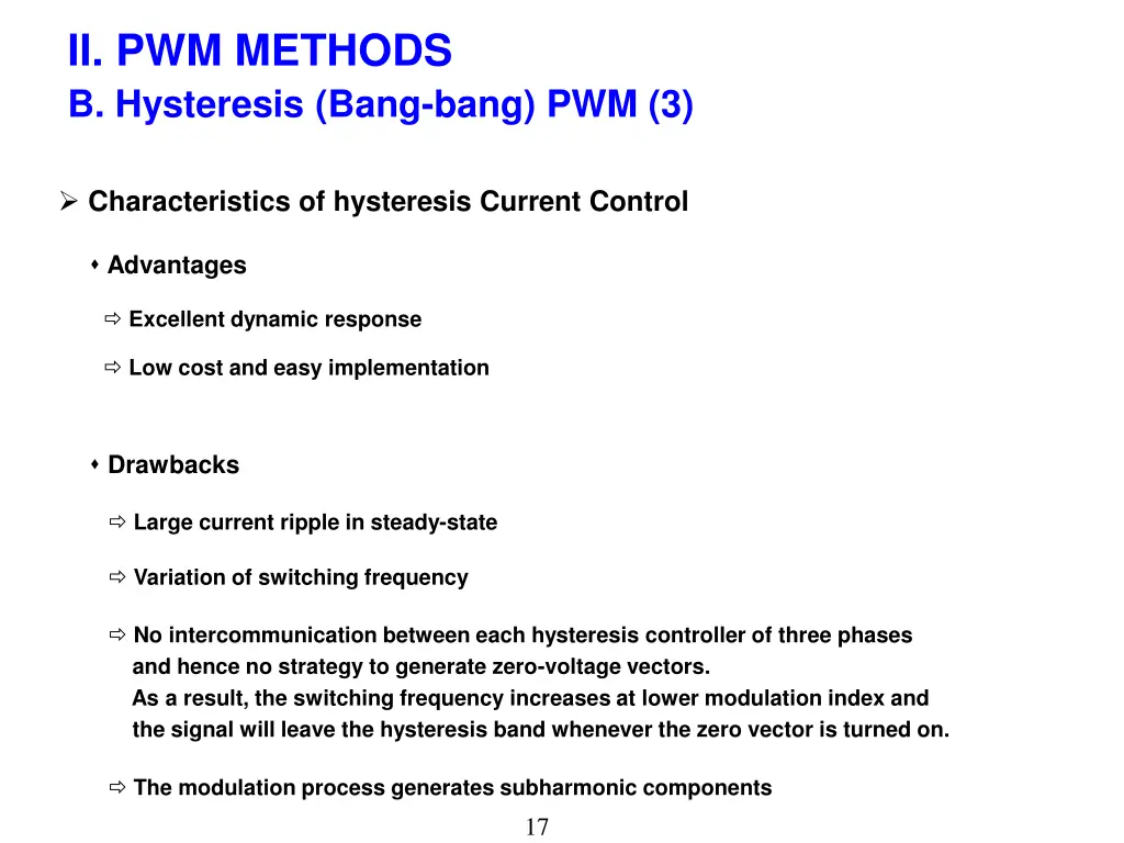 ii pwm methods b hysteresis bang bang pwm 3