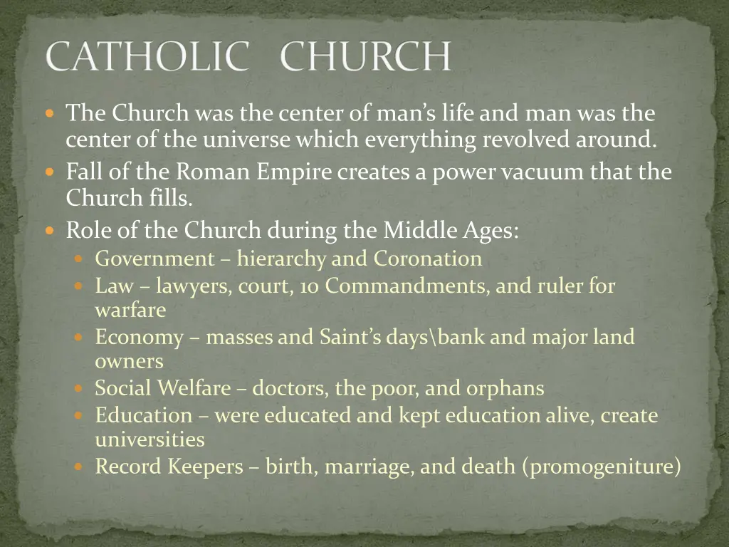 catholic church