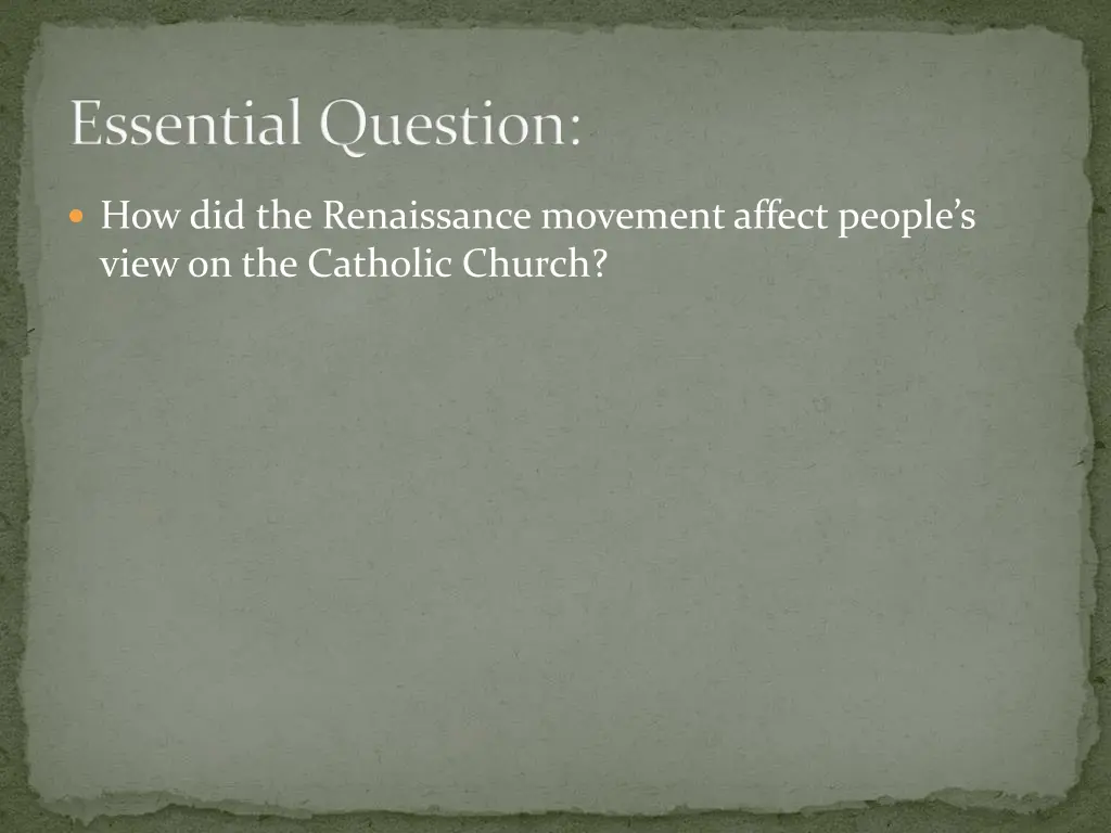 essential question