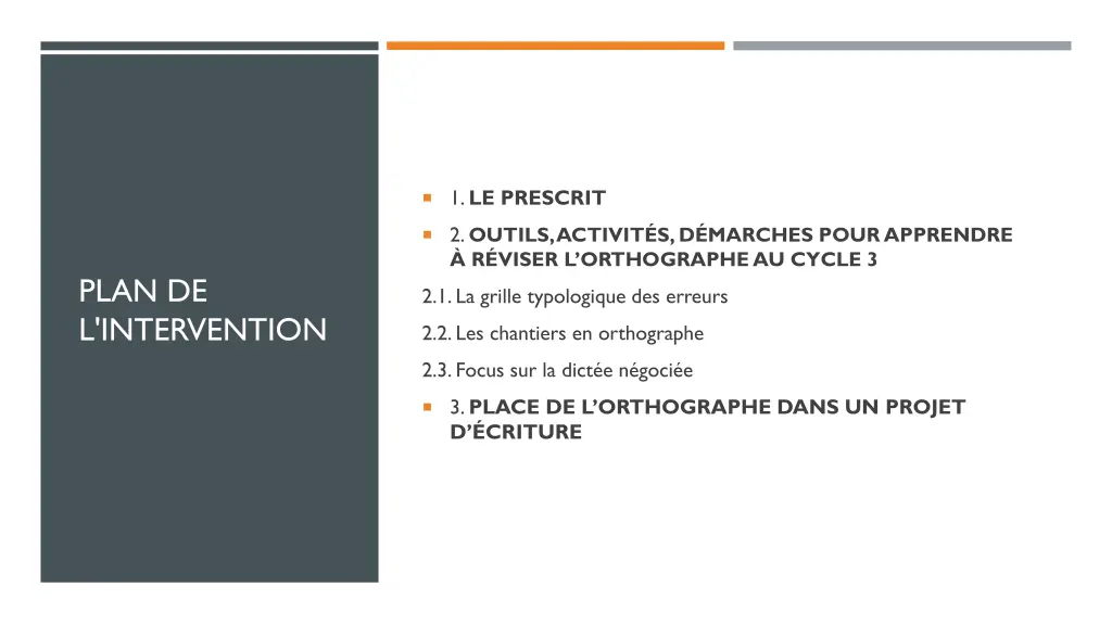 1 le prescrit