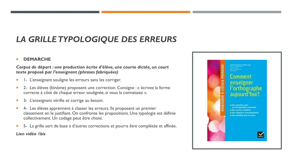 la grille typologique des erreurs 1