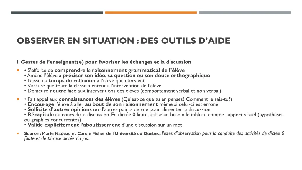 observer en situation des outils d aide
