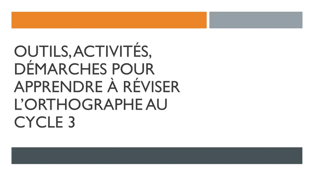 outils activit s d marches pour apprendre r viser