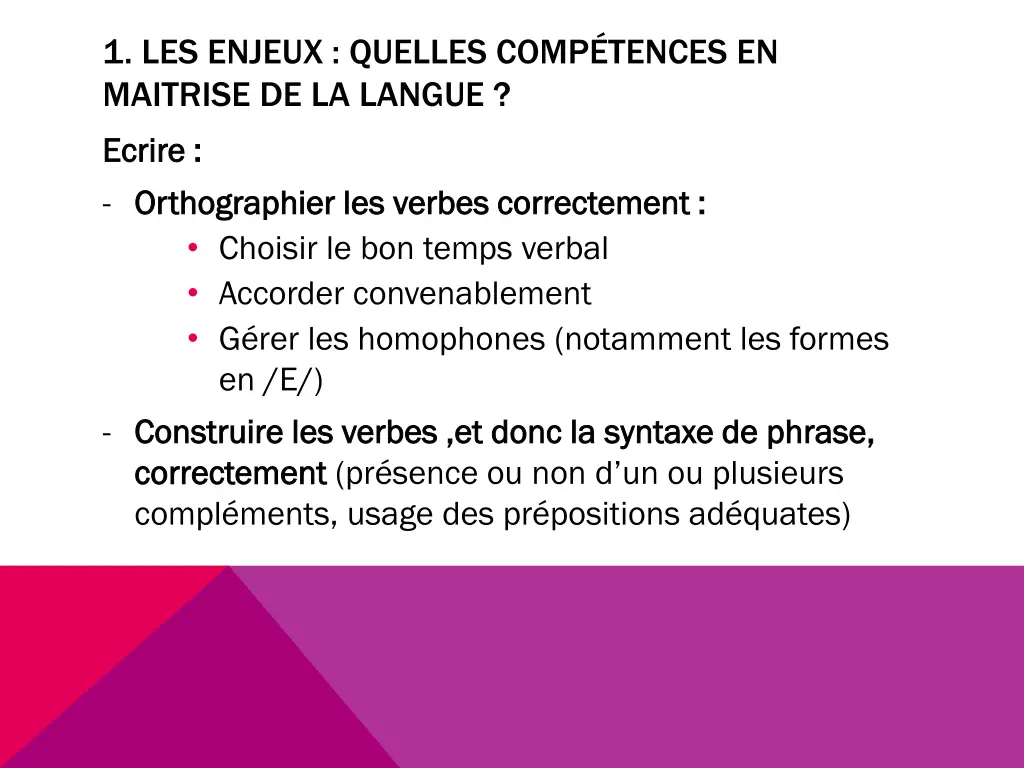 1 les enjeux quelles comp tences en maitrise 1