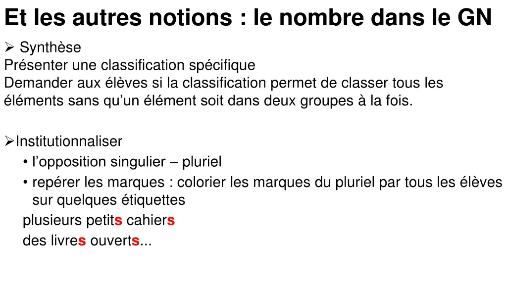 et les autres notions le nombre dans le gn 1