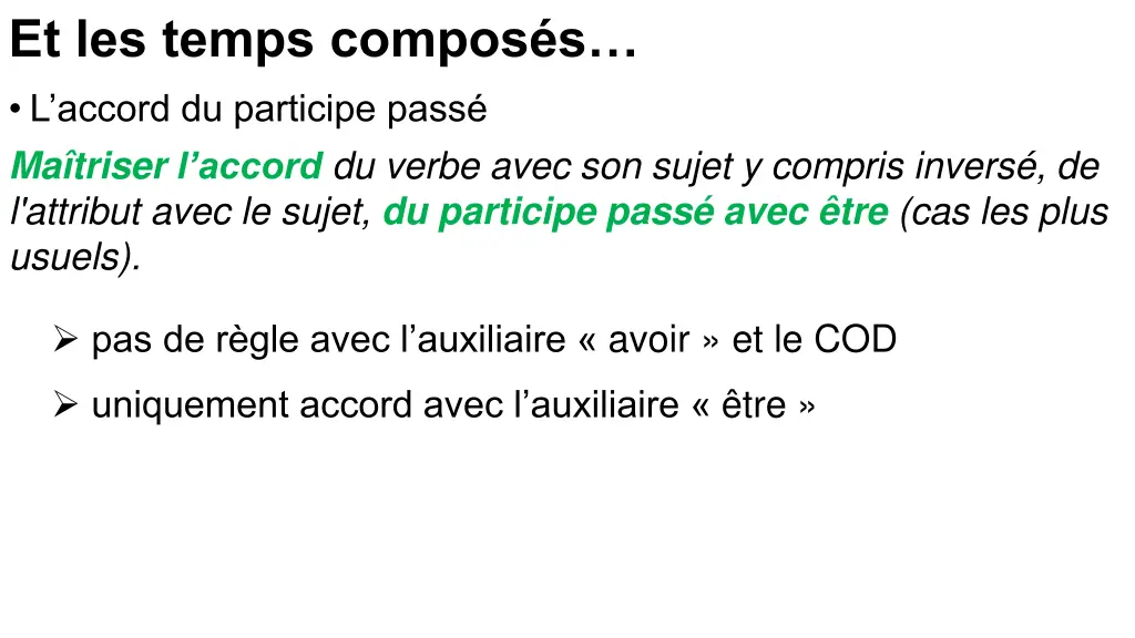 et les temps compos s