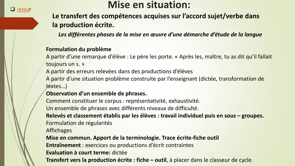 mise en situation
