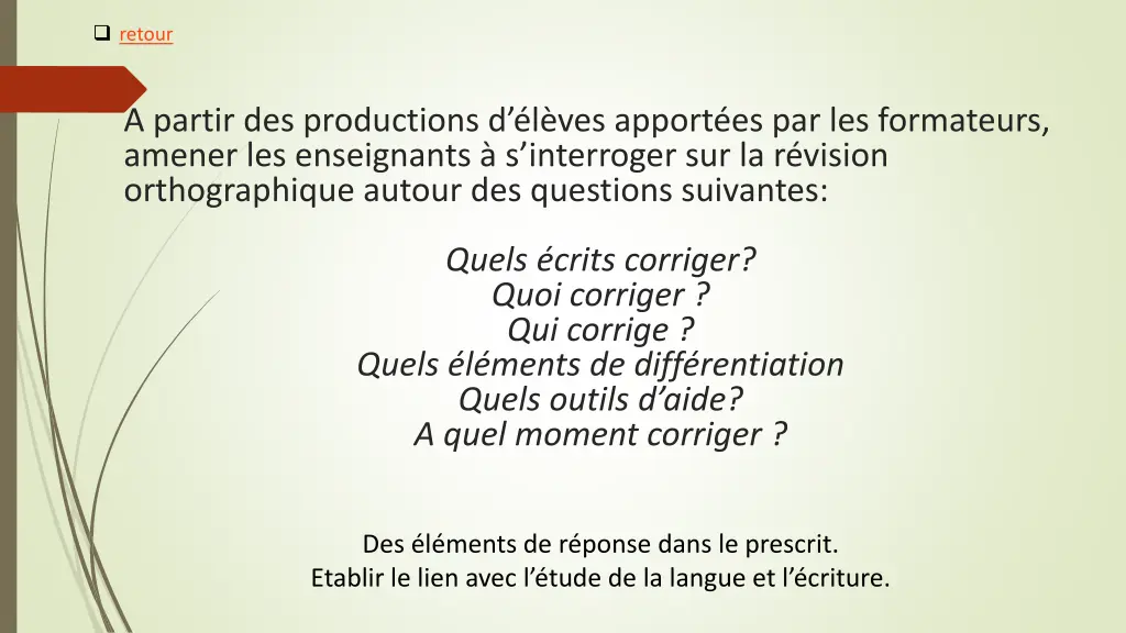 retour
