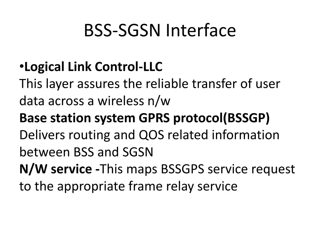 bss sgsn interface 1