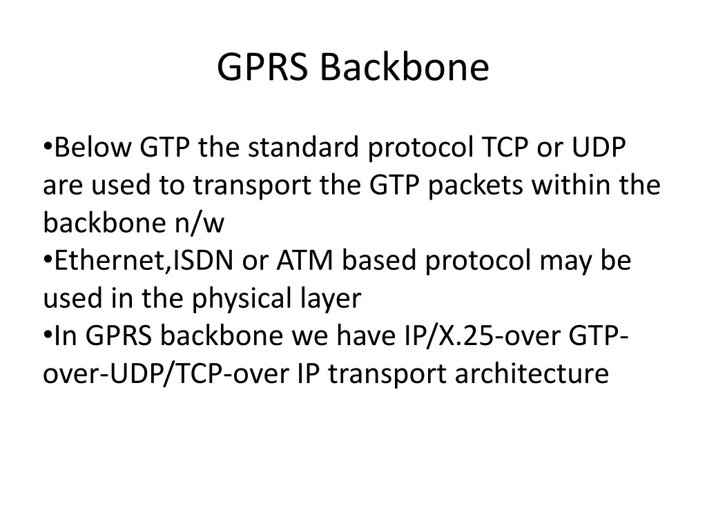 gprs backbone 1