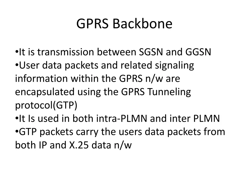 gprs backbone