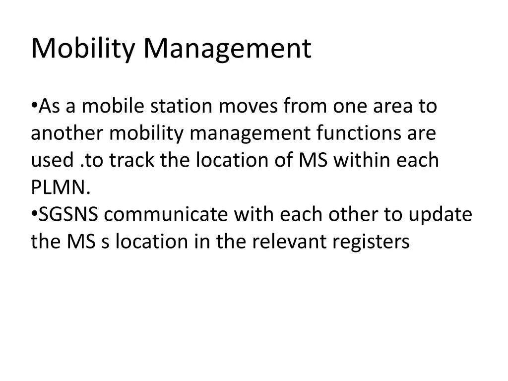 mobility management