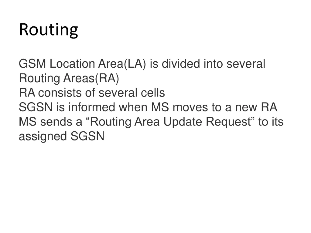 routing