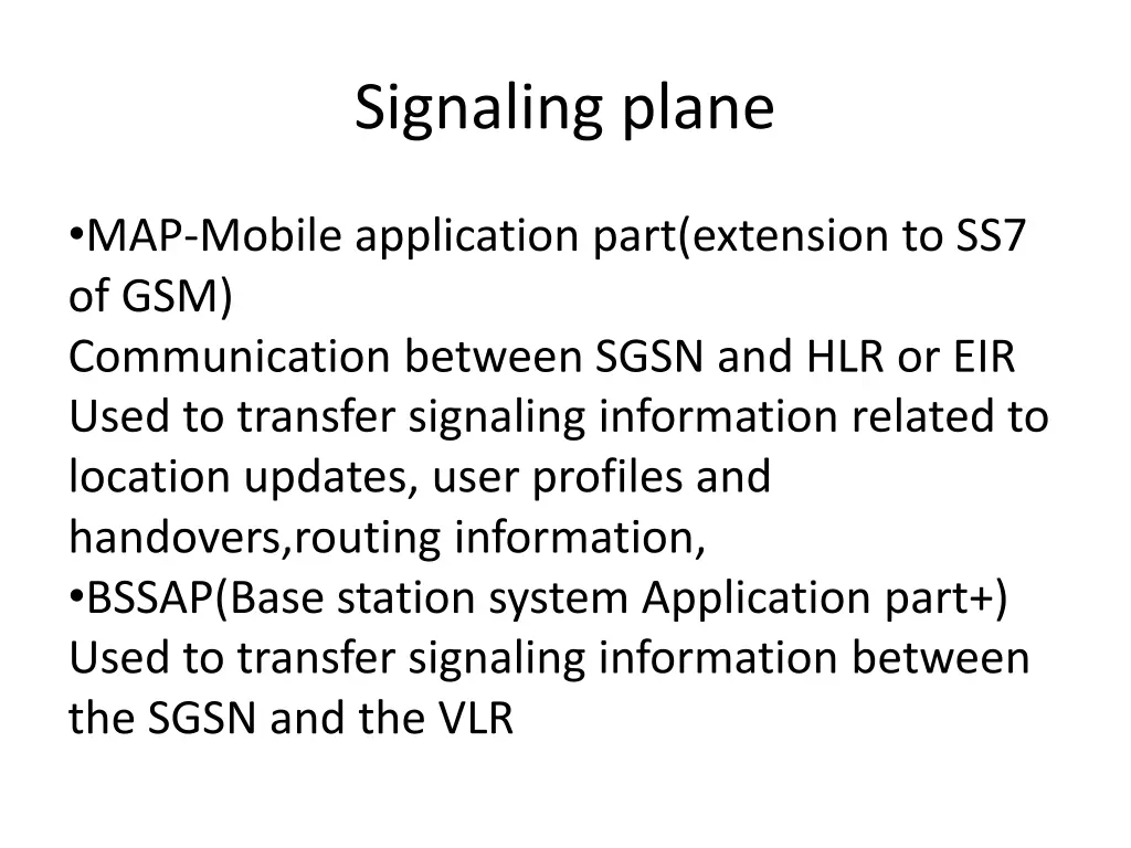 signaling plane 1
